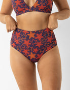 Sandbar_swimwear_Womens_plunge_bikini top_red_starfish