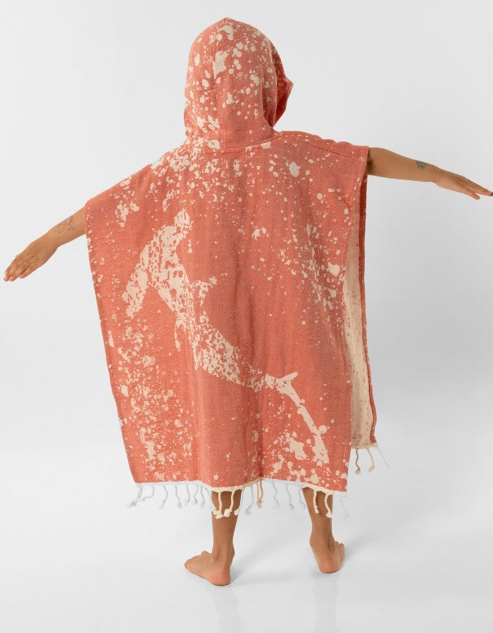 Sandbar_swimwear_turkish_cotton_poncho_towel_coral