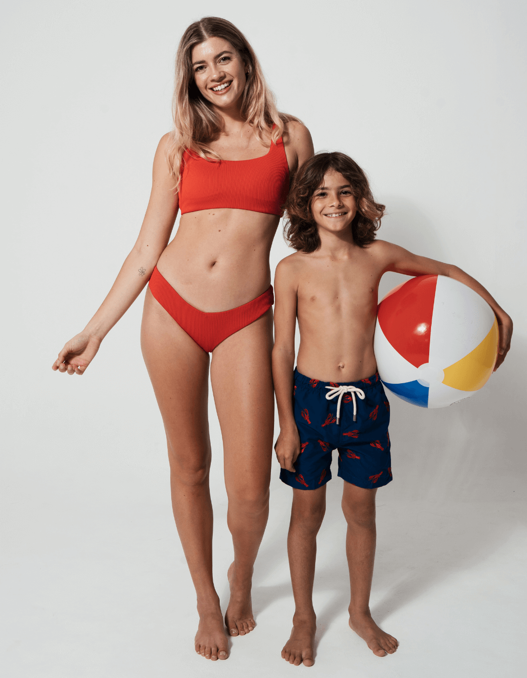 Sandbar_mother_and_son_swim_shorts_lobster