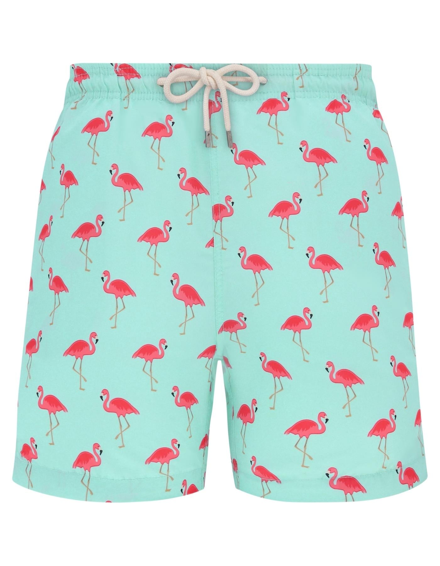 Sandbar_father_and_son_swim_shorts_pink_flamingo