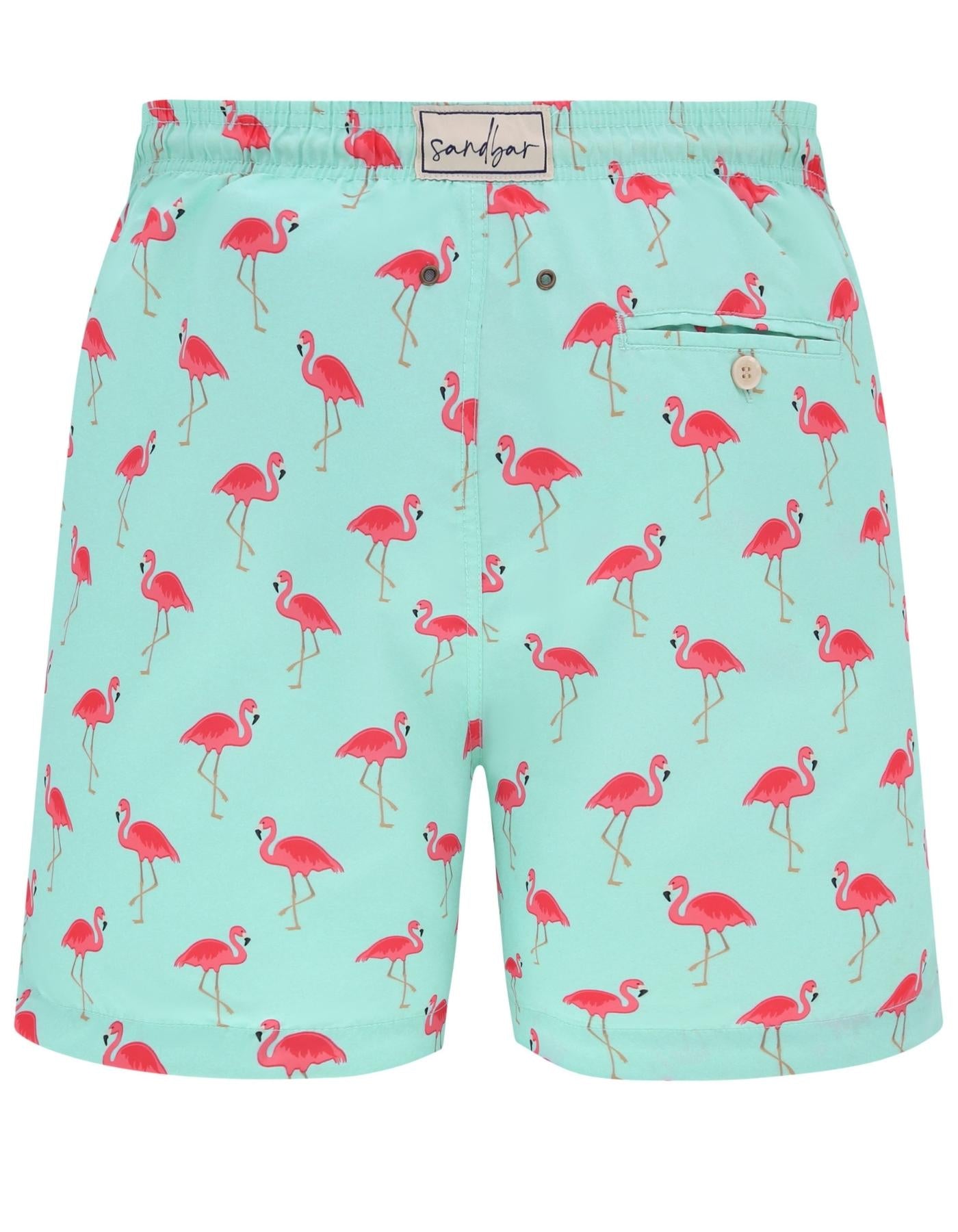 Sandbar_father_and_son_swim_shorts_pink_flamingo