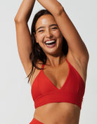 Sandbar_swimwear_family_matching_padded_ribbed_plunge_top_bikini_high_wasist_swimsuit_eco_recycled_lipstick_red