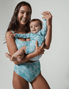 Sandbar_matching_mother_baby_swim_suit_ocean_unicorn_surfing_green_fern