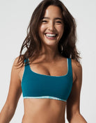 Sandbar_swimwear_family_matching_high_waist_bikini_eco_recycled_tank_top_bikini_reversible_Green_fern_teal