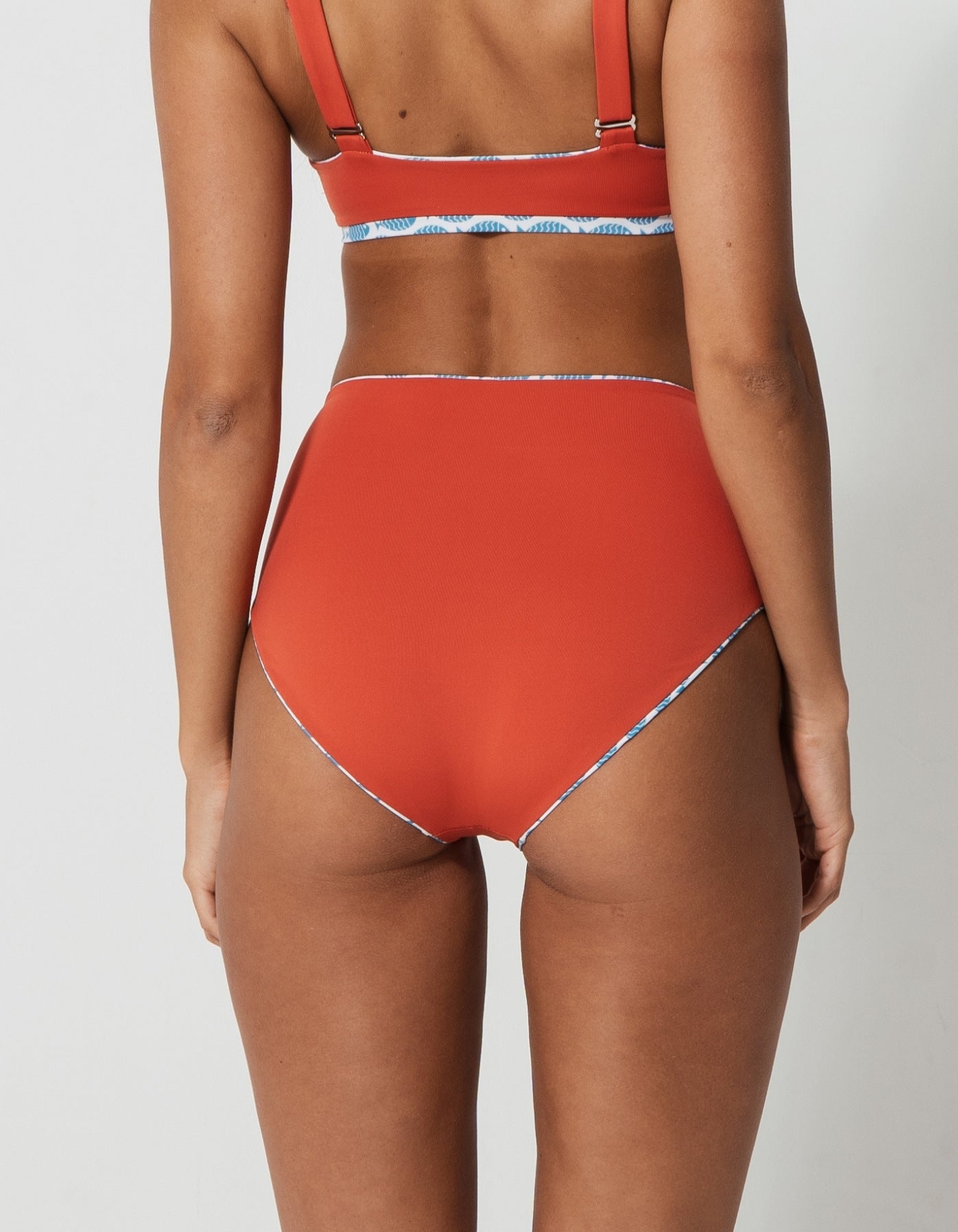 Sandbar_swimwear_high_waist_bikini_eco_recycled_tank_top_bikini_reversible_fish_coral