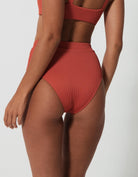 Sandbar_swimwear_family_matching_ribbed_bikini_high_waist_swimsuit_eco_recycled_rust_coral