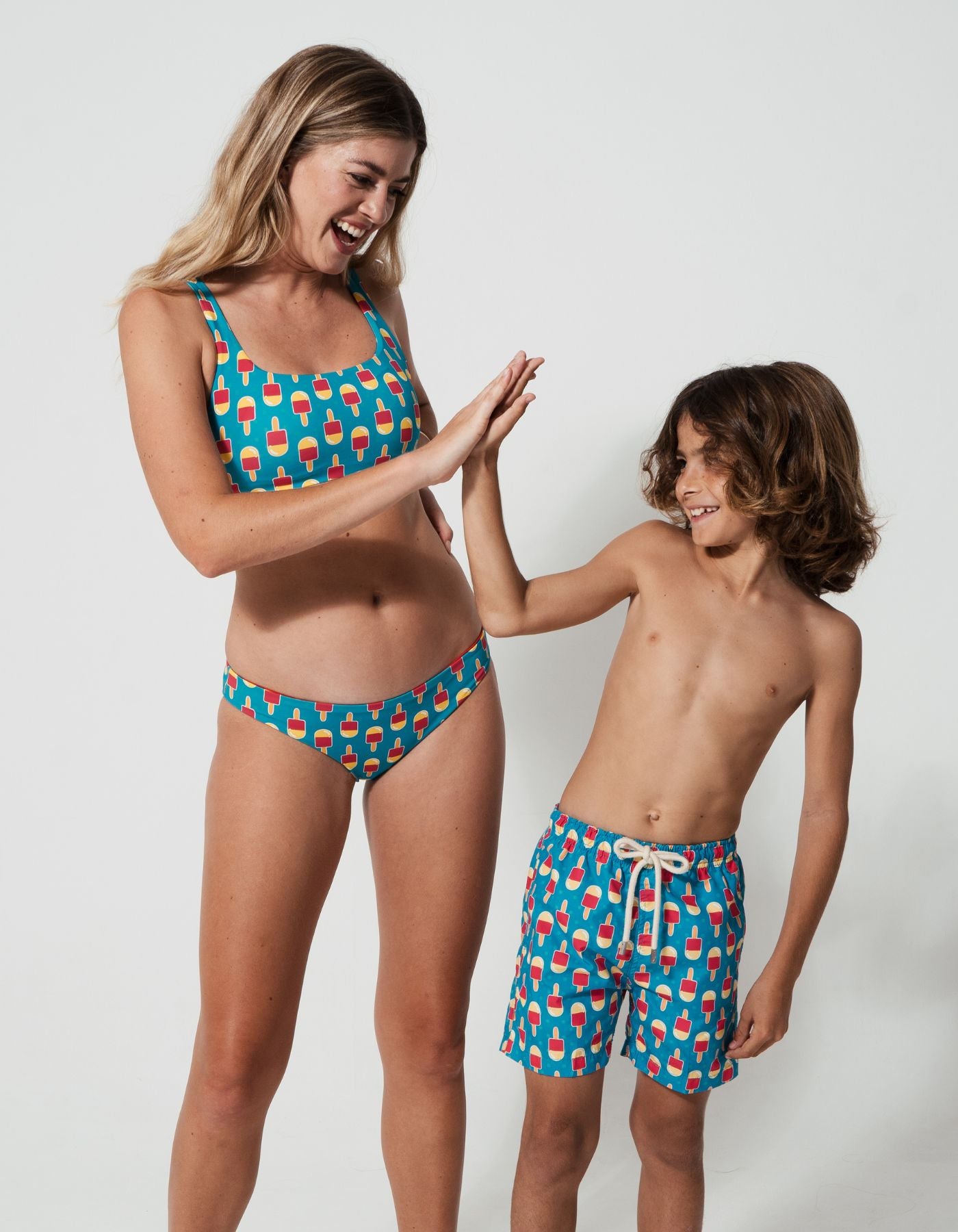 Sandbar_swimwear_mother_son_low_waist_bikini_eco_recycled_tank_top_bikini_reversible_Ice_lolly