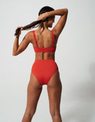 Sandbar_swimwear_family_matching_ribbed_tank_top_bikini_high_waist_swimsuit_eco_recycled_lipstick_red