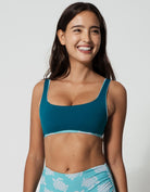 Sandbar_swimwear_mother_son_high_waist_bikini_eco_recycled_tank_top_bikini_reversible_turtle_teal