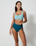 Sandbar_swimwear_mother_son_high_waist_bikini_eco_recycled_tank_top_bikini_reversible_turtle_teal