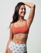 Sandbar_swimwear_high_waist_bikini_eco_recycled_tank_top_bikini_reversible_pink_flamingo_coral