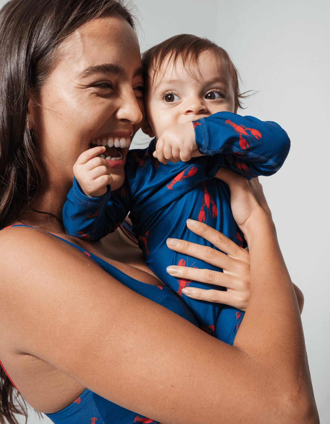 Sandbar_matching_mother_baby_swim_suit_lobster