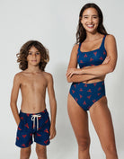 Sandbar_swimwear_mother_son_high_waist_bikini_eco_recycled_tank_top_bikini_reversible_red lobster