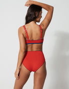 Sandbar_swimwear_high_waist_bikini_eco_recycled_tank_top_bikini_reversible_red lobster