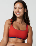 Sandbar_swimwear_high_waist_bikini_eco_recycled_tank_top_bikini_reversible_red lobster