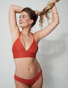 Sandbar_swimwear_family_matching_ribbed_bikini_low_waist_swimsuit_eco_recycled_rust_coral