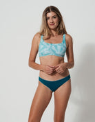 Sandbar_swimwear_family_matching_low_waist_bikini_eco_recycled_tank_top_bikini_reversible_Green_fern_teal