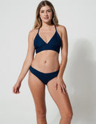 Sandbar_swimwear_family_matching_padded_ribbed_bikini_low_wasist_swimsuit_eco_recycled_dark_blue_navy_blue_ocean_blue_marine_blue_mother_and_son