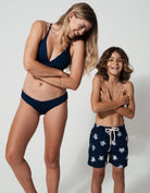 Sandbar_swimwear_family_matching_padded_ribbed_bikini_low_wasist_swimsuit_eco_recycled_dark_blue_navy_blue_ocean_blue_marine_blue_mother_and_son