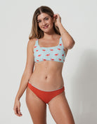 Sandbar_swimwear_low_waist_bikini_eco_recycled_tank_top_bikini_reversible_pink_flamingo_coral