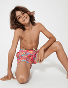 Sandbar_mother_and_son_swim_shorts_pink_palm