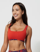 Sandbar_swimwear_high_waist_bikini_eco_recycled_tank_top_bikini_reversible_starfish_red_blue