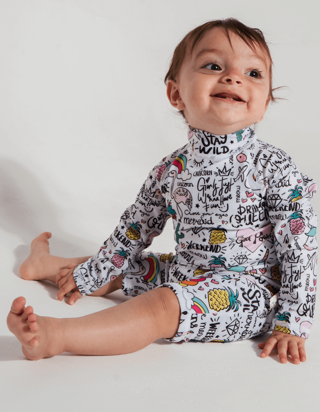 Baby Swimwear | Baby Swimsuit Unicorn Flamingo