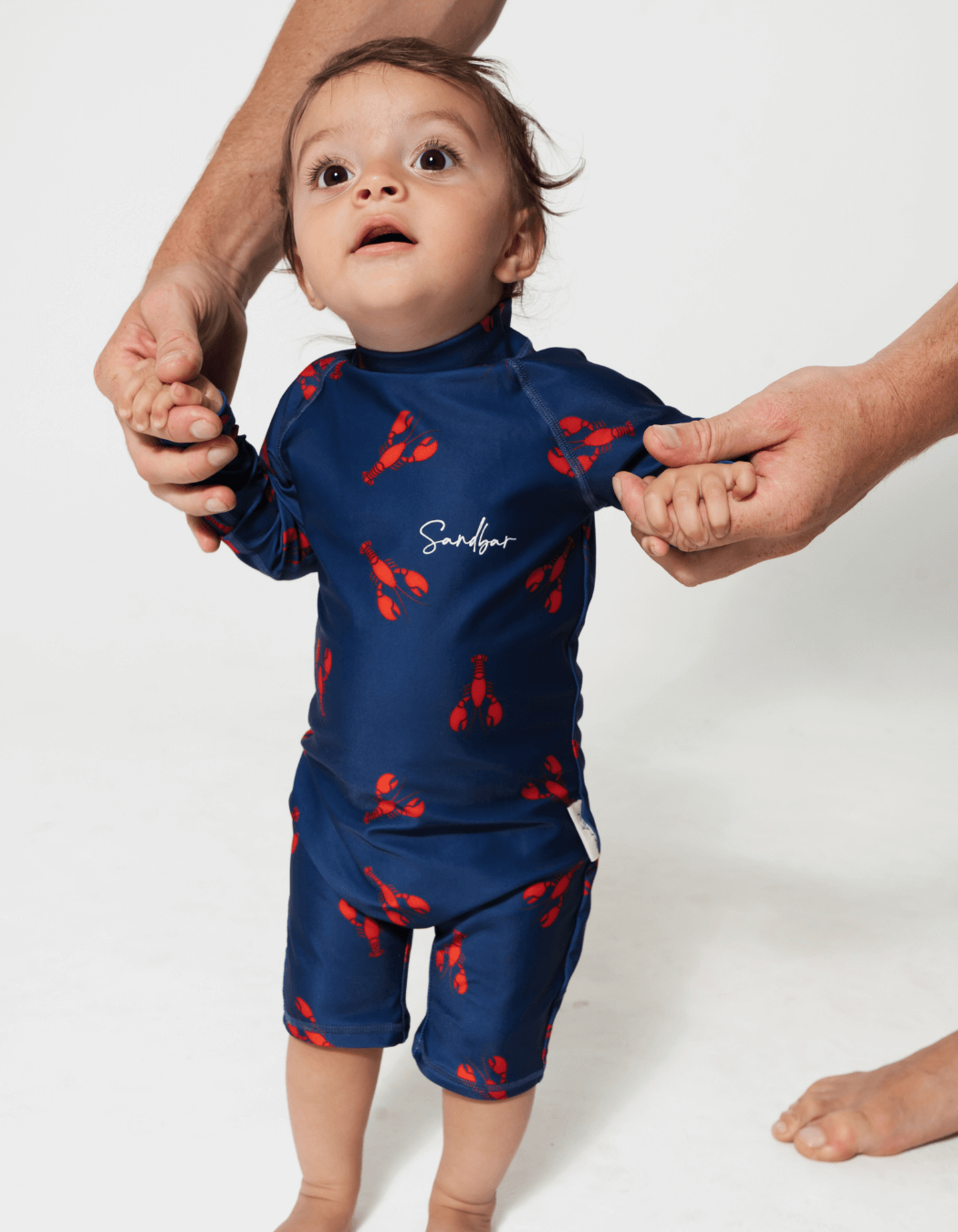 Sandbar_matching_mother_baby_swim_suit_lobster