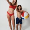 Sandbar_swimwear_family_matching_ribbed_tank_top_bikini_low_waist_swimsuit_eco_recycled_lipstick_red_mother_son