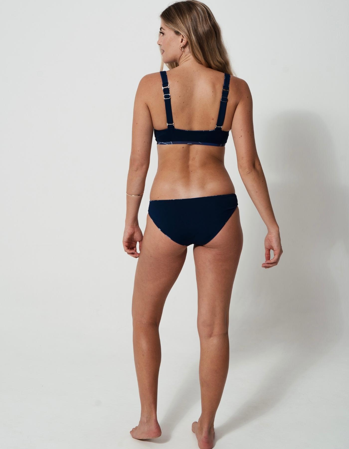 Sandbar_swimwear_family_matching_low_waist_bikini_eco_recycled_tank_top_bikini_reversible_ocean_manta_navy_blue