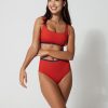 Sandbar_swimwear_high_waist_bikini_eco_recycled_tank_top_bikini_reversible_red lobster