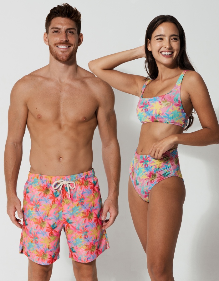 His_and_hers_swimwear_pink_palm