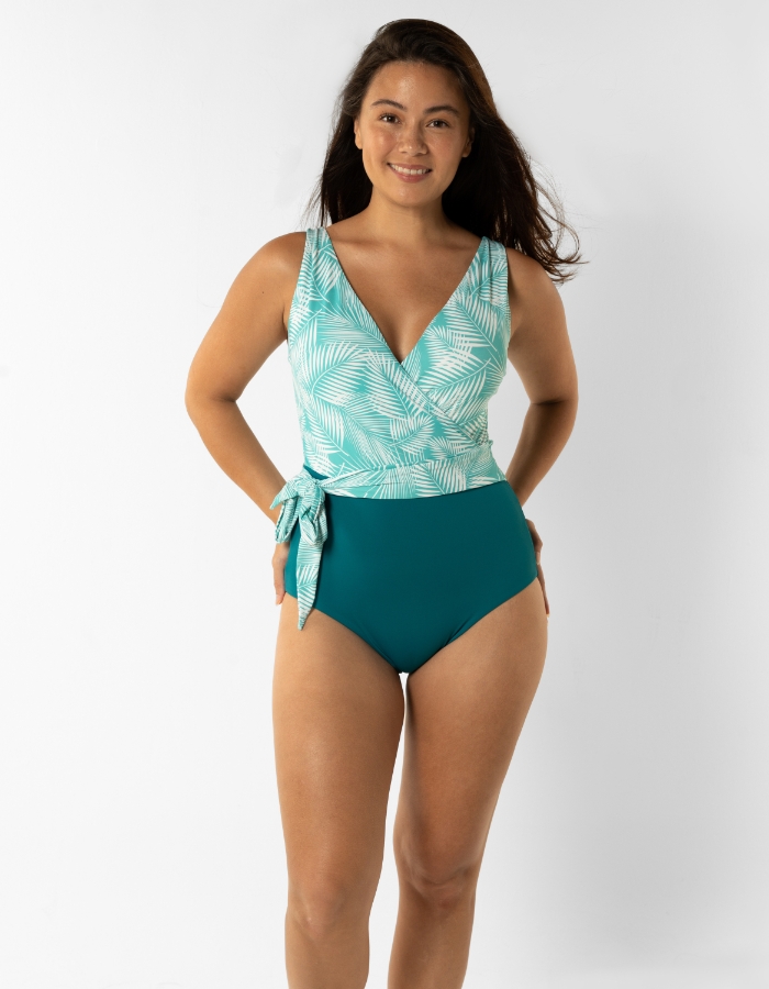 Sandbar_swimwear_Womens_wrap_one_piece_swim_suit_green_fern